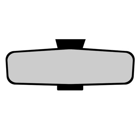 Car Mirror on white background. Rear view mirror sign. flat style.のイラスト素材