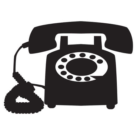 Phone icon on white background. Old Phone sign. flat style.のイラスト素材