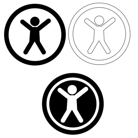 Universal access icon on white background. Universal accessibility sign. flat style.のイラスト素材