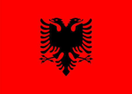 Flag of Albania. flat style.のイラスト素材