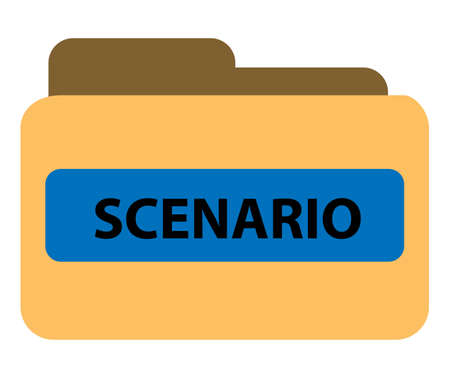 Scenario folder icon on white background. film folder scenario sign. flat style.のイラスト素材