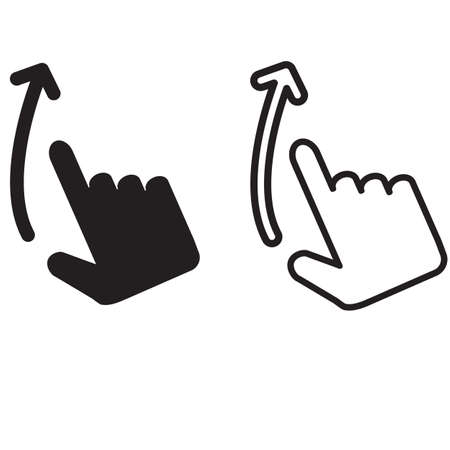 Swipe Up icon on white background. Outline Swipe Up. flat style.のイラスト素材
