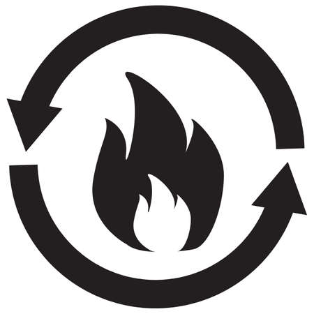 Metabolism icon on white background. Metabolic process symbol concept. Burn sign. flat style.のイラスト素材