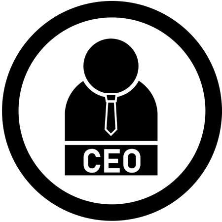 ceo icon on white background. Manager icon. Chief Executive Officer sign. ceo man symbol. flat style.のイラスト素材