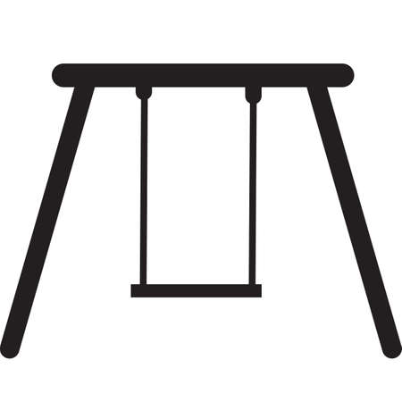swinging icon on white background. swing symbol. flat style.のイラスト素材