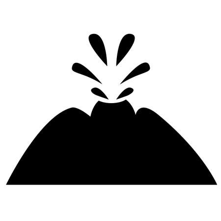 volcano icon on white background. erupting volcano sign. active erupting volcano symbol. flat style.のイラスト素材