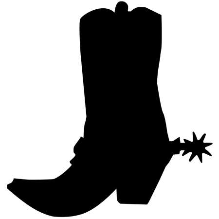 cowboy boot icon on white background. black cowboy boot sign. flat style.のイラスト素材
