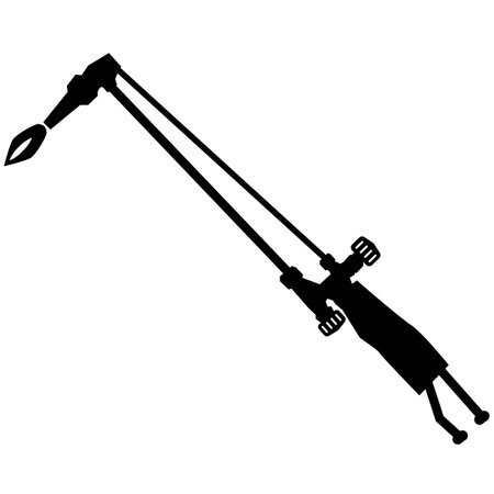 tools for cutting metal and heating products icon on white background. construction sign. flat style.のイラスト素材