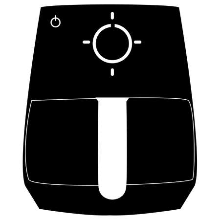 cooking fry appliance icon  on white background. deep fryer sign. oil basket symbol. flat style.のイラスト素材