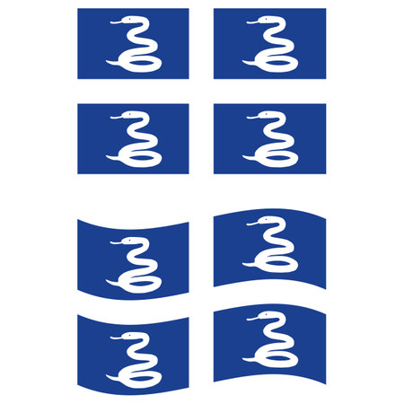 French Martinique Island flag. Martinique flag. Martinique waving flag. flat style.のイラスト素材
