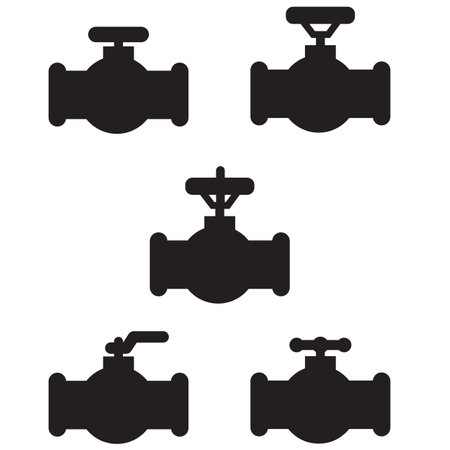 globe valve icon on white background. Pipe sign. flat style.のイラスト素材
