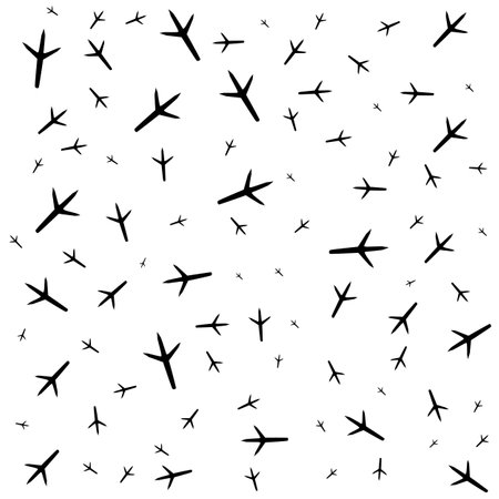bird paws abstract seamless pattern on white background. bird paw wallpaper. flat style.