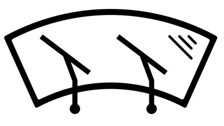 car windscreen wiper icon on white background. windshield rain wiper sign. flat style.のイラスト素材