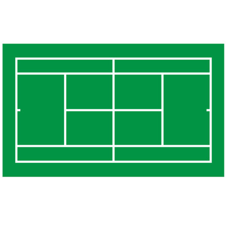 Top view of tennis court. Tennis green field. flat style.のイラスト素材
