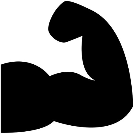 muscle icon on white background. athlete symbol. flat style.のイラスト素材