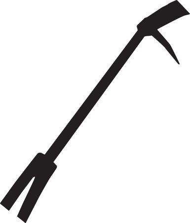 firefighter halligan bar icon. halligans bar part of firefighter sign. flat style.のイラスト素材