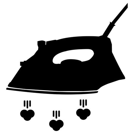 Steam iron icon. Dry and steam iron sign. Iron symbol. Laundry service. flat style.のイラスト素材