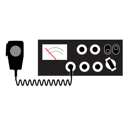 CB Radios For Truckers.  Walkie-talkie sign. Car radio symbol. flat style.のイラスト素材