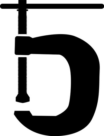 Vice clamp icon. Clamp sign. Locksmith tool symbol. Clamp tool logo. flat style.のイラスト素材