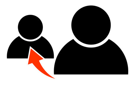 Refer icon. People referral sign. Business communication symbol. Referrals logo. flat style.のイラスト素材