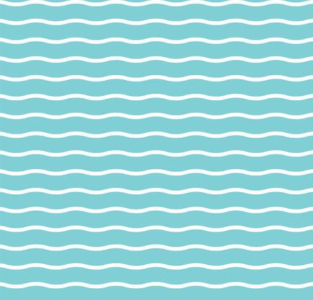 seamless texture with light blue rolling lines on blue background. Wavy lines sign. Marine wallpaper symbol. Sea backdrop logo. flat style.のイラスト素材