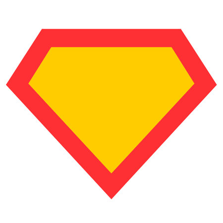 Comic hero icon. Superhero logo template. symbol shield.のイラスト素材
