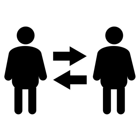 Interaction icon. Business teamwork sign. team building symbol. work group and human resources logo. flat style.のイラスト素材