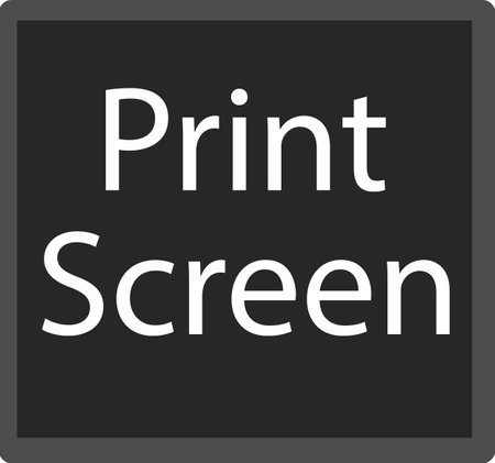Print screen computer key button on white background. flat style. Print screen keyboard button...