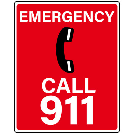 Emergency phone. Emergency call 911 sign. 911 emergency symbol. Red sos label. flat style.