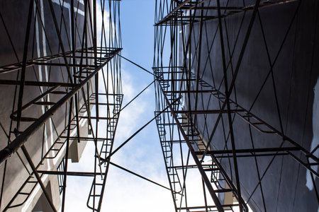 Scaffolding on a construction site.