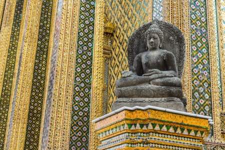 Buddha is a magnificent Buddhist art  On the base of the Buddha statue  The base is decorated with beautiful Buddha wall  But Lord Buddha without any decoration の写真素材