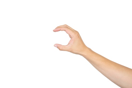 hand symbol on white backgroundの写真素材