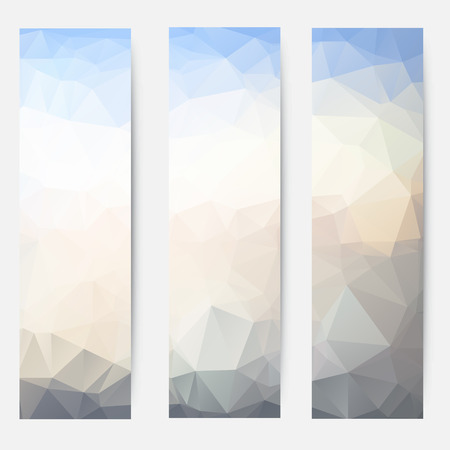 banner vector geometric triangle.polygonal banners design template.のイラスト素材