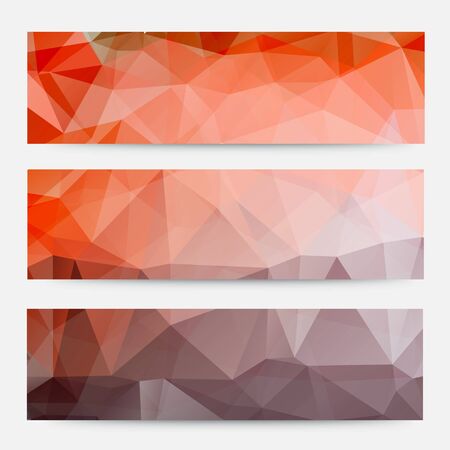 banner vector geometric triangle.polygonal banners design template.のイラスト素材