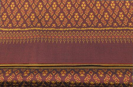 Handmade woven fabrics in thaiの写真素材