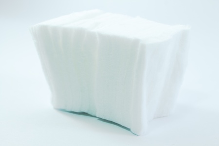 cubes of cotton with white backgroundの写真素材