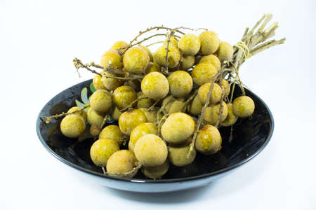 Longan fruit isolated on white background