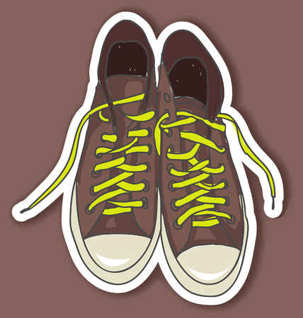 illustration of 	skechy shoeのイラスト素材