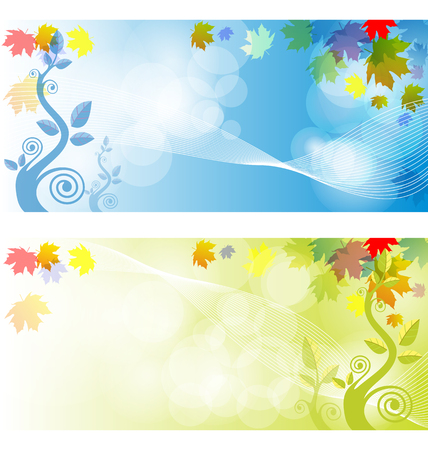  illustration of 	leaf  backgroundのイラスト素材