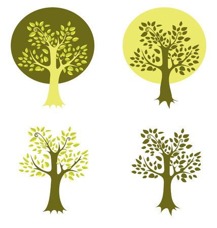 Illustration  of eco tree, Isolated on white backgroundのイラスト素材