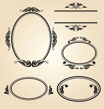 Vector Illustration  of  vintage frameのイラスト素材
