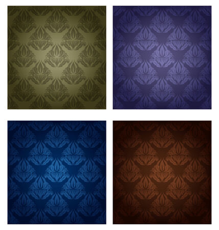 Damask  floral patternのイラスト素材