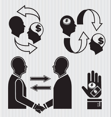 Vector illustration of business iconのイラスト素材