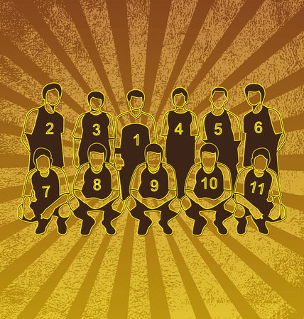Vector illustration of football teamのイラスト素材