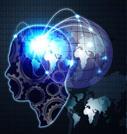 illustration of technology backgroundのイラスト素材