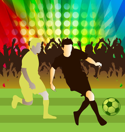 illustration of soccer players のイラスト素材