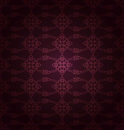 Vector illustration of   thai pattern backgroundのイラスト素材