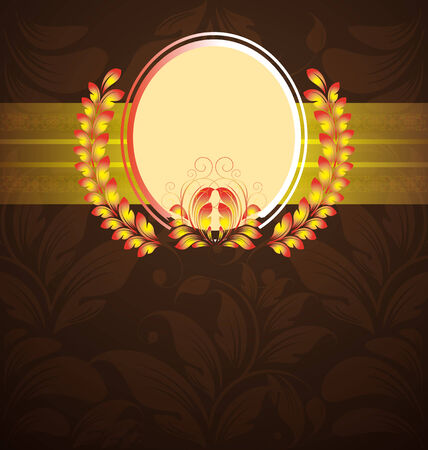 Vintage ornate card design for greeting card, menu, cover, invitation.のイラスト素材