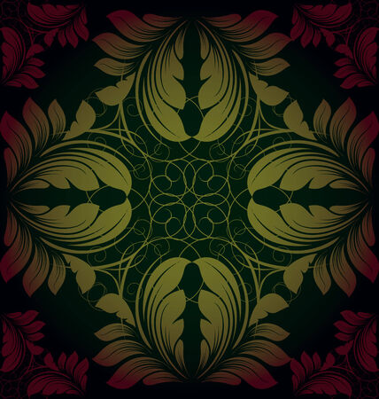 Damask seamless floral pattern. Vintage  illustrationのイラスト素材