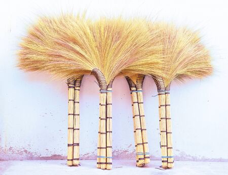 broom for cleaning in house,handmade productの写真素材